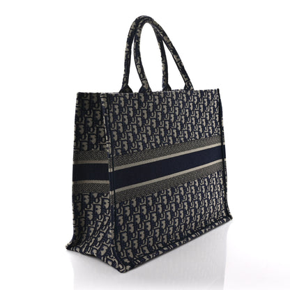 Christian Dior Oblique Large Book Tote Blue Multicolor 3 of 10