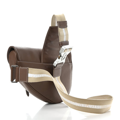 Christian Dior Grained Calfskin Kim Jones Saddle Bag Brown 3 of 13
