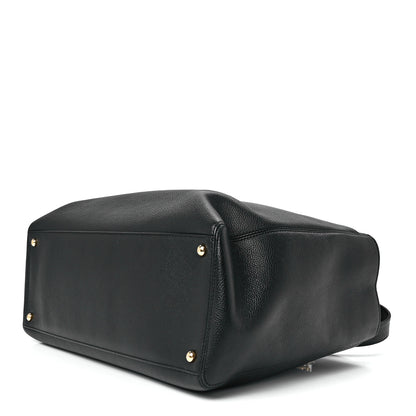 Chanel Calfskin Cerf Executive Shopper Tote Black 10 of 12