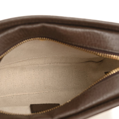 Gucci Monogram Jumbo GG Textured Dollar Calfskin Web Mini Crossbody Bag Camel Ebony New Acero 4 of 10