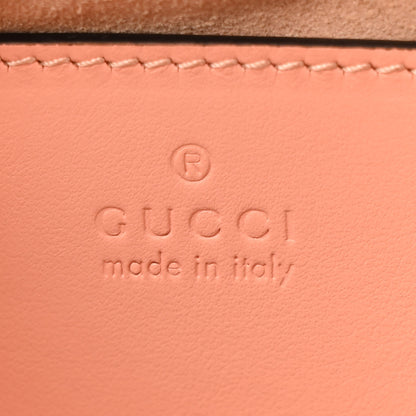 Gucci Calfskin Vertical Ring Matelasse Small GG Marmont Chain Shoulder Bag Peachy Chic 6 of 12
