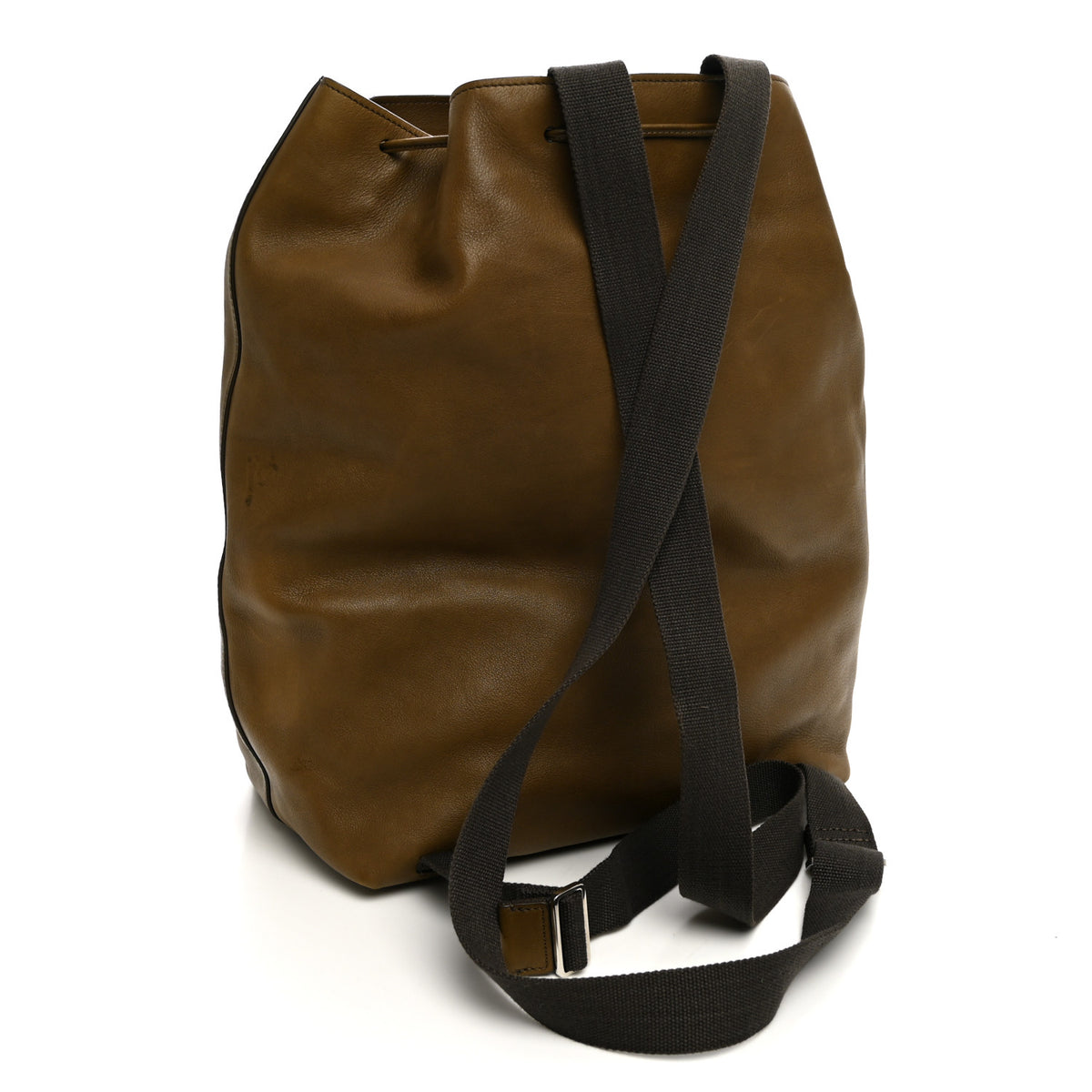 Saddle Calfskin Backpack 11 Muschio