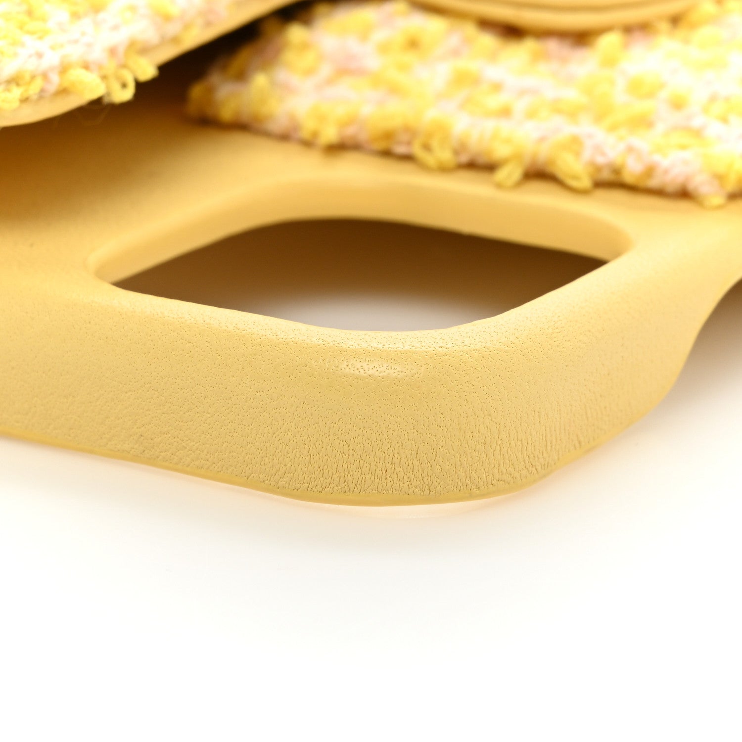 Chanel Tweed Quilted iPhone XII Pro Case With Chain Yellow Pink