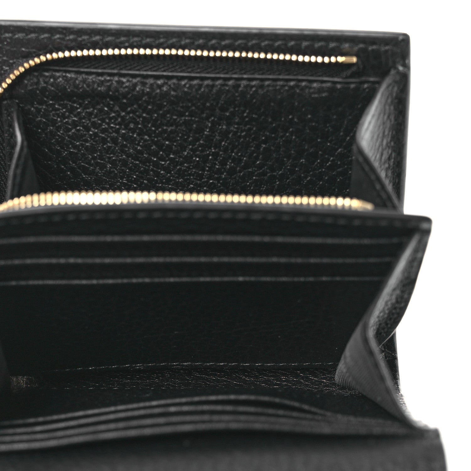 Gucci Dollar Calfskin GG Supreme Monogram Medium GG Marmont Wallet Black Beige Ebony 5 of 6