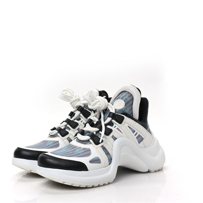 Louis Vuitton Calfskin Pop LV Archlight Sneakers 37 Blue 3 of 7