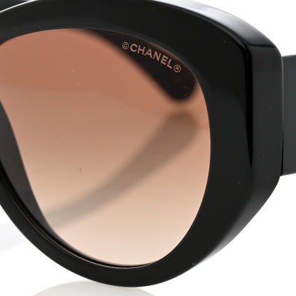 Chanel Acetate Butterfly Large CC Sunglasses 5492 Black 7 of 8
