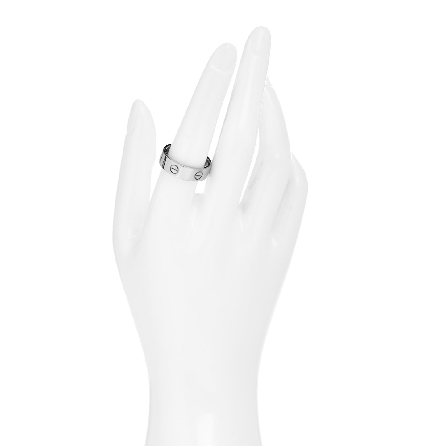 18K White Gold 6mm LOVE Ring 58 8.25