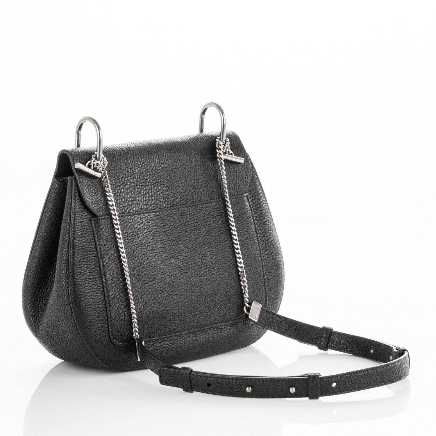 Chloe Grained Lambskin Medium Drew Shoulder Bag Black 3 of 7