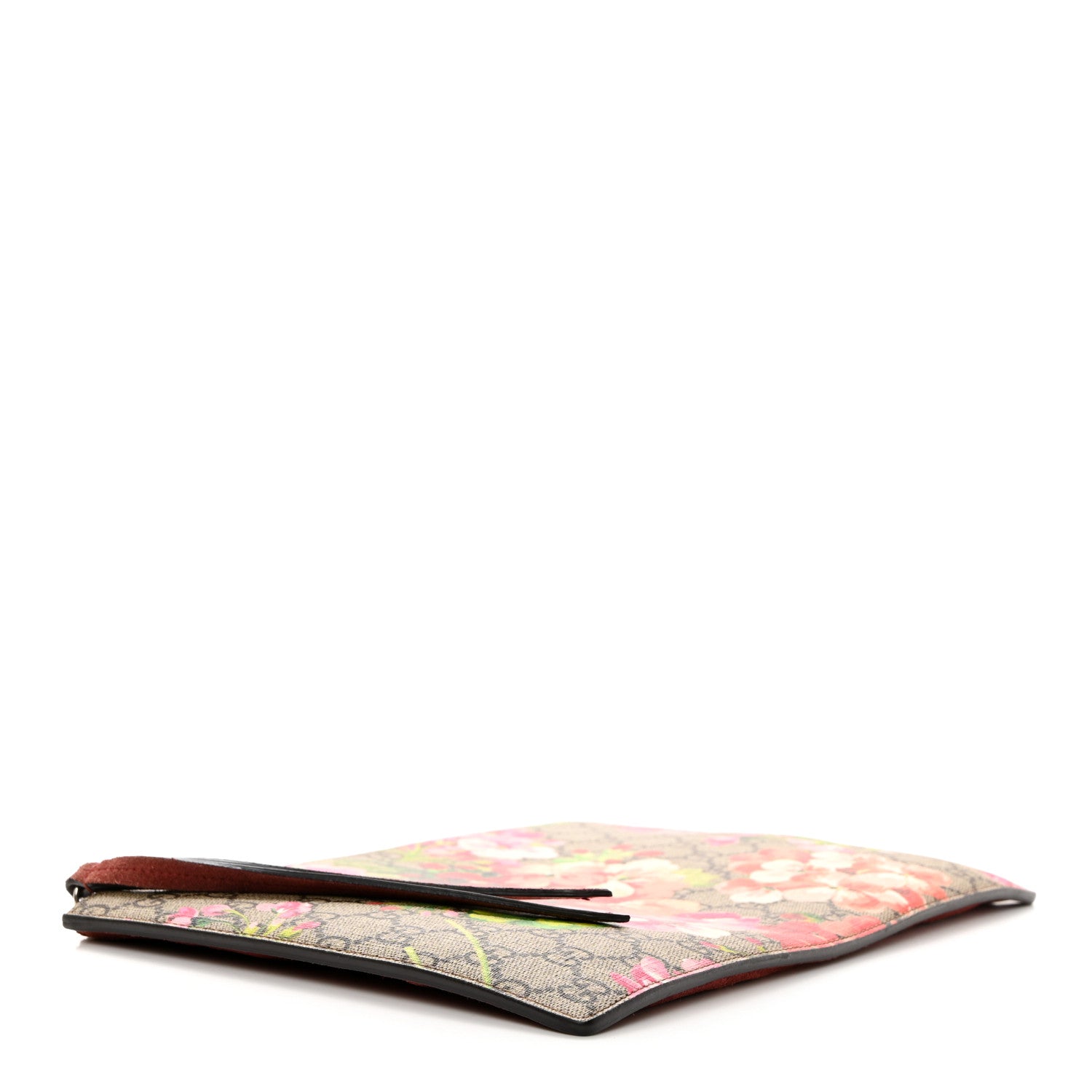 Gucci GG Supreme Monogram Blooms Small Zip Pouch Beige Multicolor Dry Rose 4 of 7