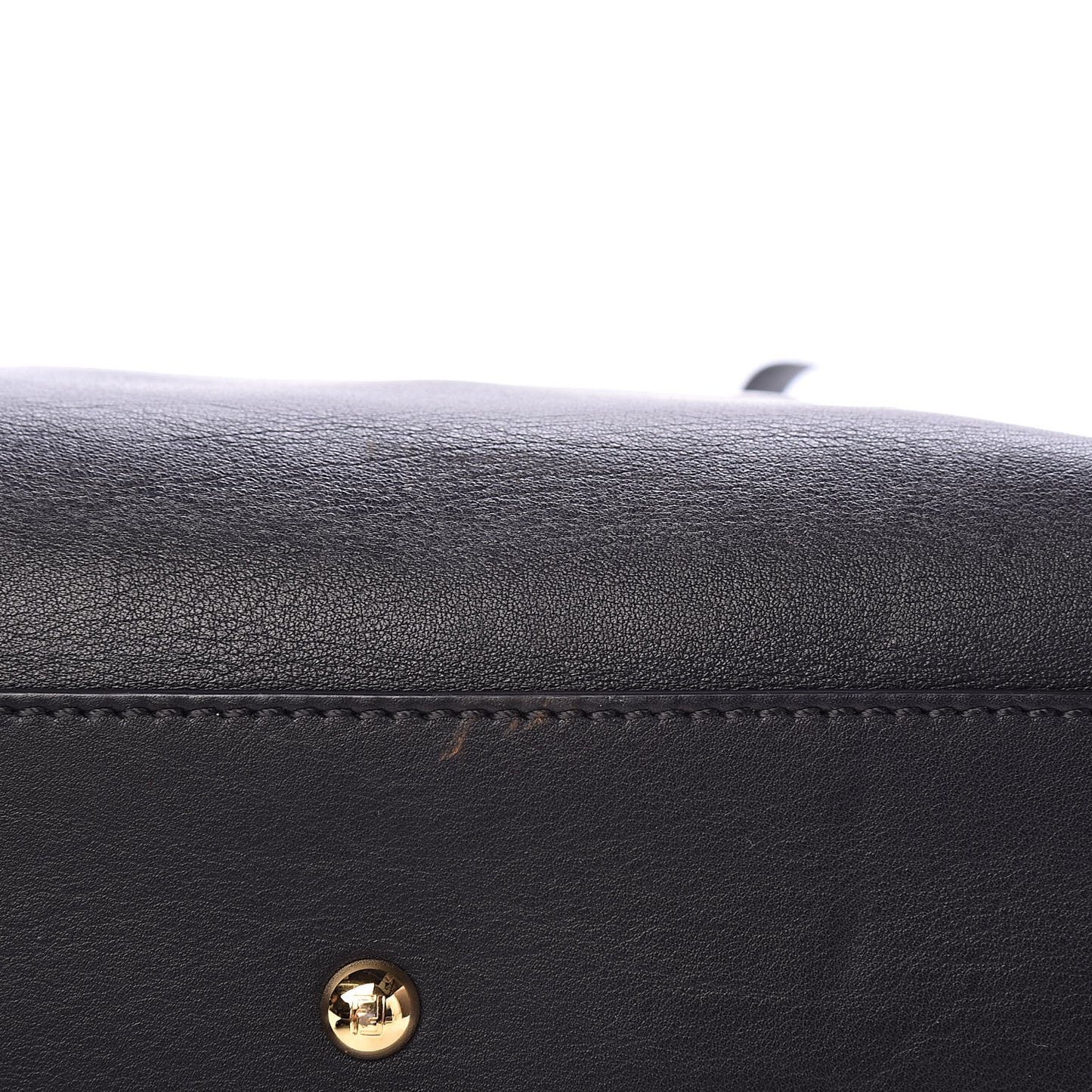 Vitello Seta Shiny Nappa Medium Peekaboo Iconic Satchel Black