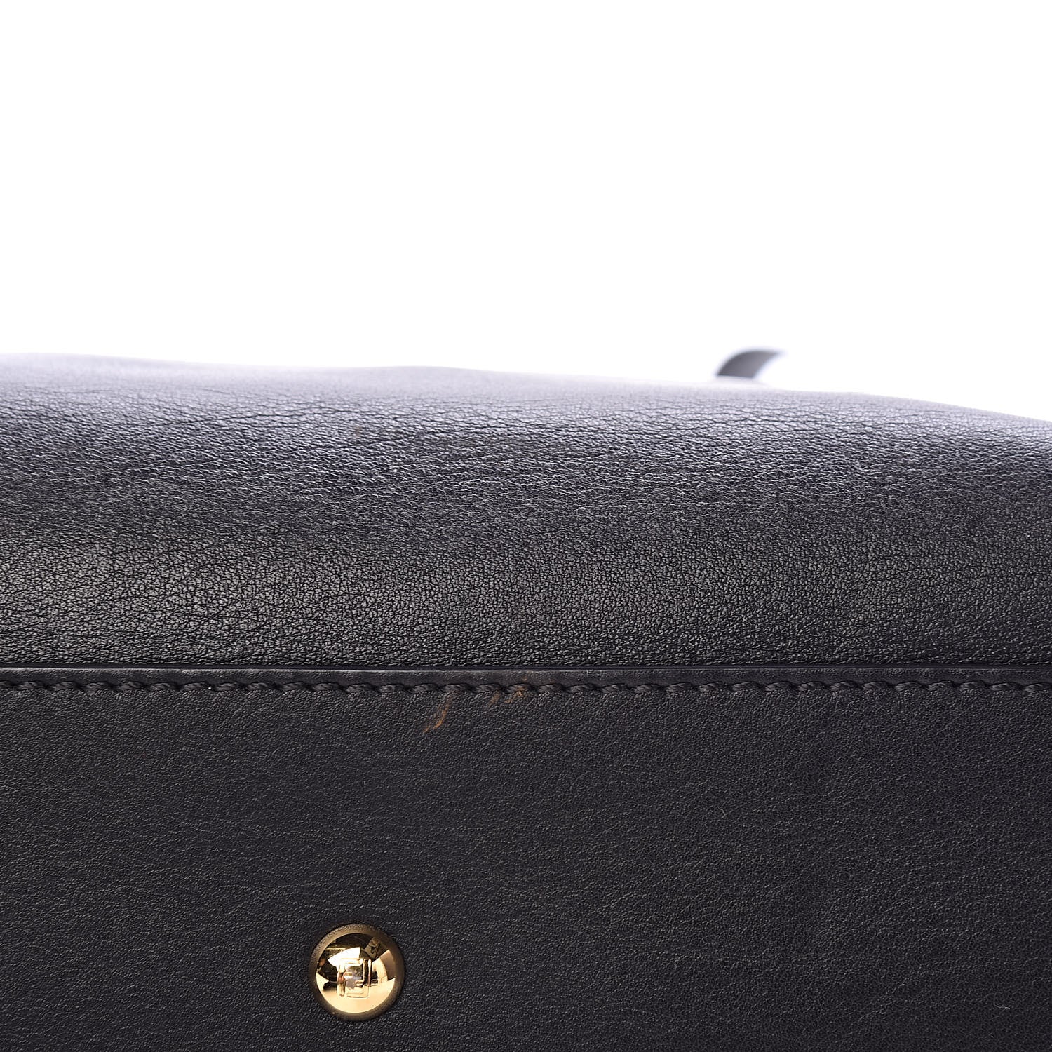 Fendi Vitello Seta Shiny Nappa Medium Peekaboo Iconic Satchel Black 11 of 13
