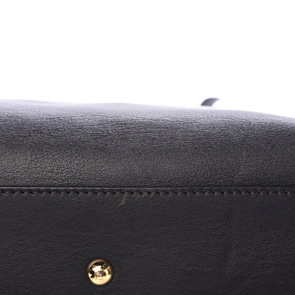 Fendi Vitello Seta Shiny Nappa Medium Peekaboo Iconic Satchel Black 11 of 13