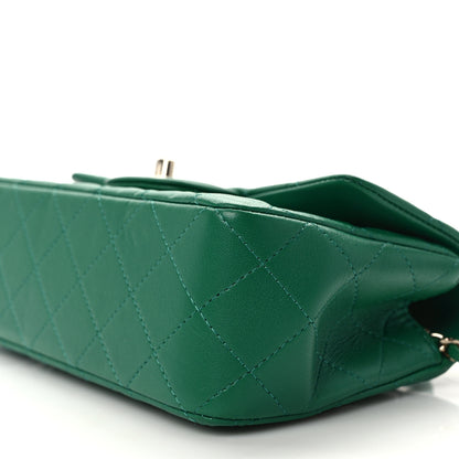 Chanel Lambskin Quilted Mini Top Handle Rectangular Flap Green 10 of 13