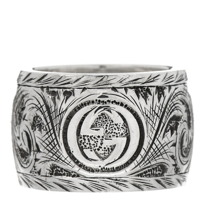 Gucci Sterling Silver Resin Feline Garden Ring Red 55 7.25 2 of 3