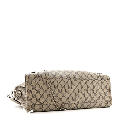 Balenciaga X GUCCI GG Supreme Monogram Neo Classic Silver Hardware City Beige Ebony 5 of 12