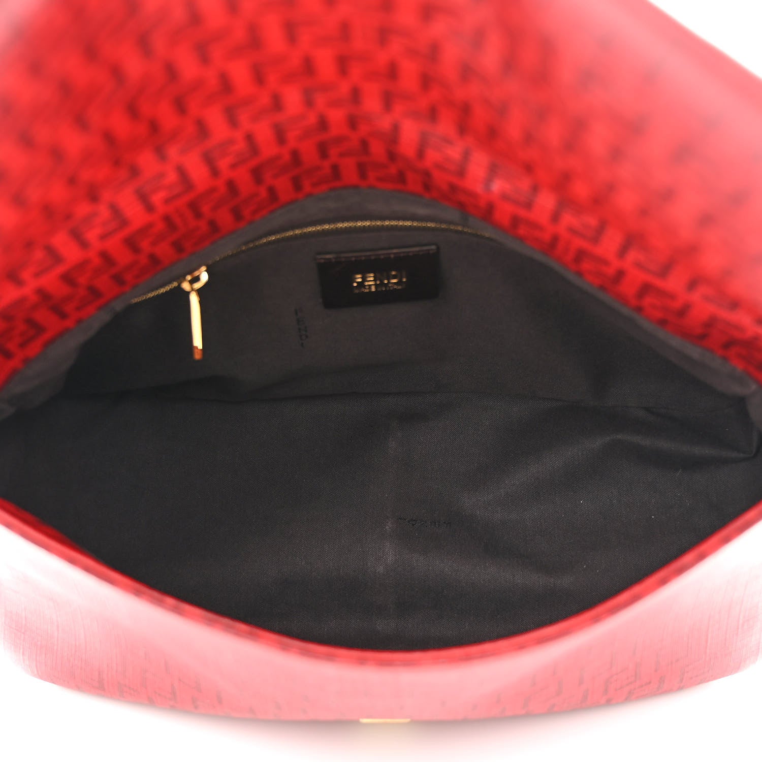 Fendi Zucchino Spalmati Vitello Mama Baguette Bordeaux Rubino 5 of 14