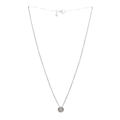 David Yurman Sterling Silver Diamond 9mm Petite Pave Pendant Necklace 4 of 4