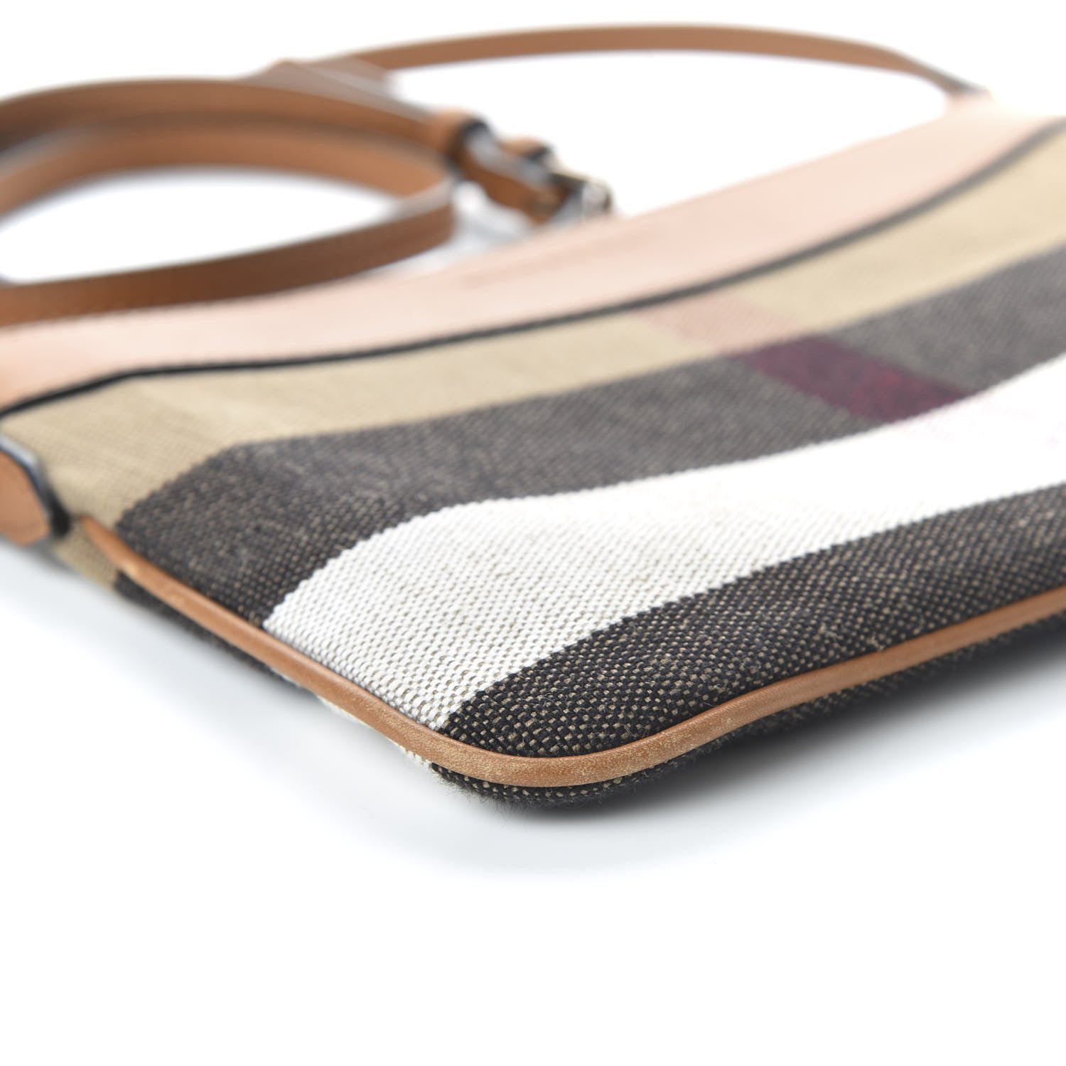 Burberry Mega Check Peyton Crossbody Clutch Bag Saddle Brown 6 of 10