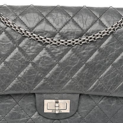Chanel Aged Calfskin Quilted 50th Anniversary 2.55 Reissue 227 Flap Grey 8 of 12