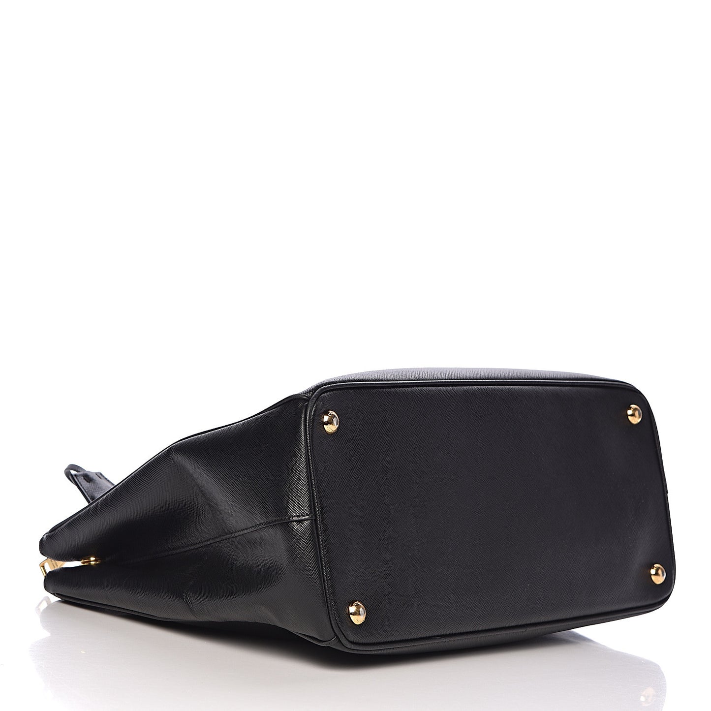Saffiano Large Galleria Double Zip Tote Black