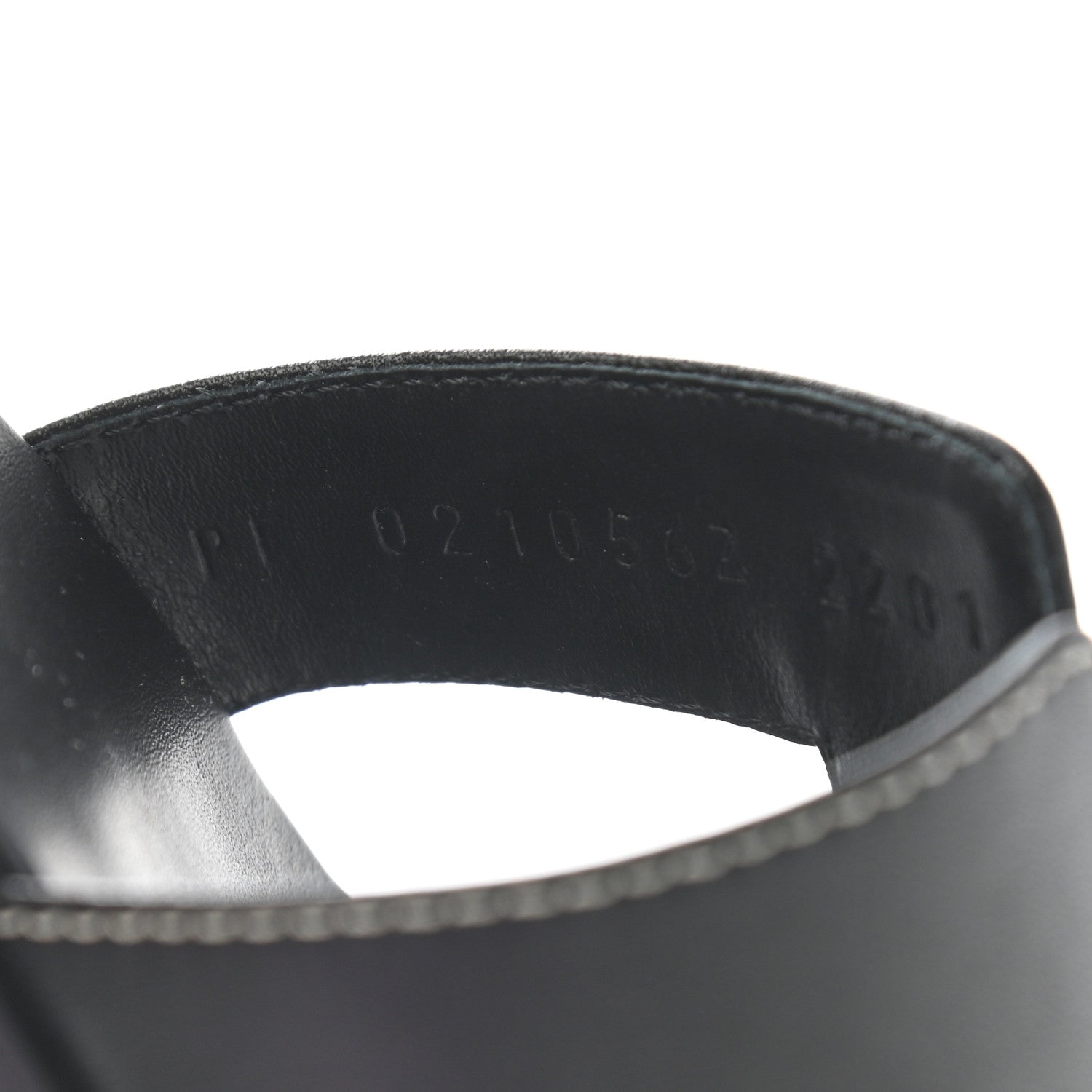 Hermes Box Calfskin Oran Sandals 37 Black 8 of 9