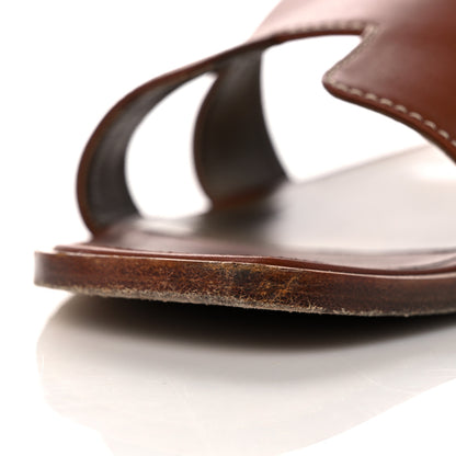Hermes Box Calfskin Oran Sandals 40 Gold 17 of 23