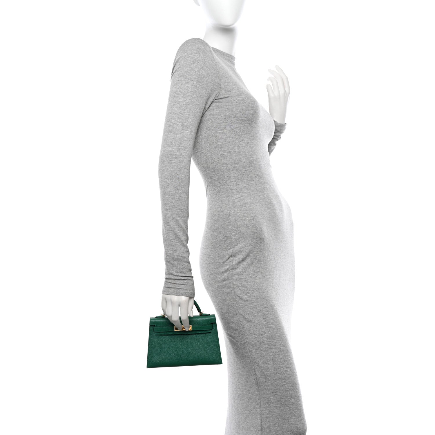 Hermes Epsom Mini Kelly Sellier 20 Vert Vertigo 3 of 12