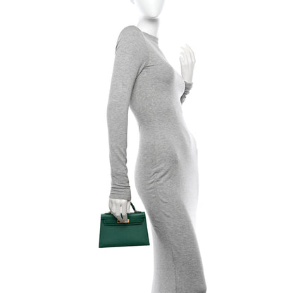 Hermes Epsom Mini Kelly Sellier 20 Vert Vertigo 3 of 12