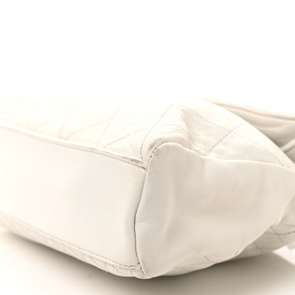 Chanel Lambskin Quilted New Lock Flap White 10 of 12