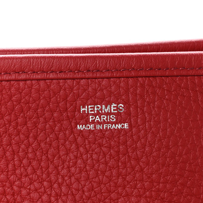 Hermes Taurillon Clemence Evelyne III GM Rouge Garance 7 of 10