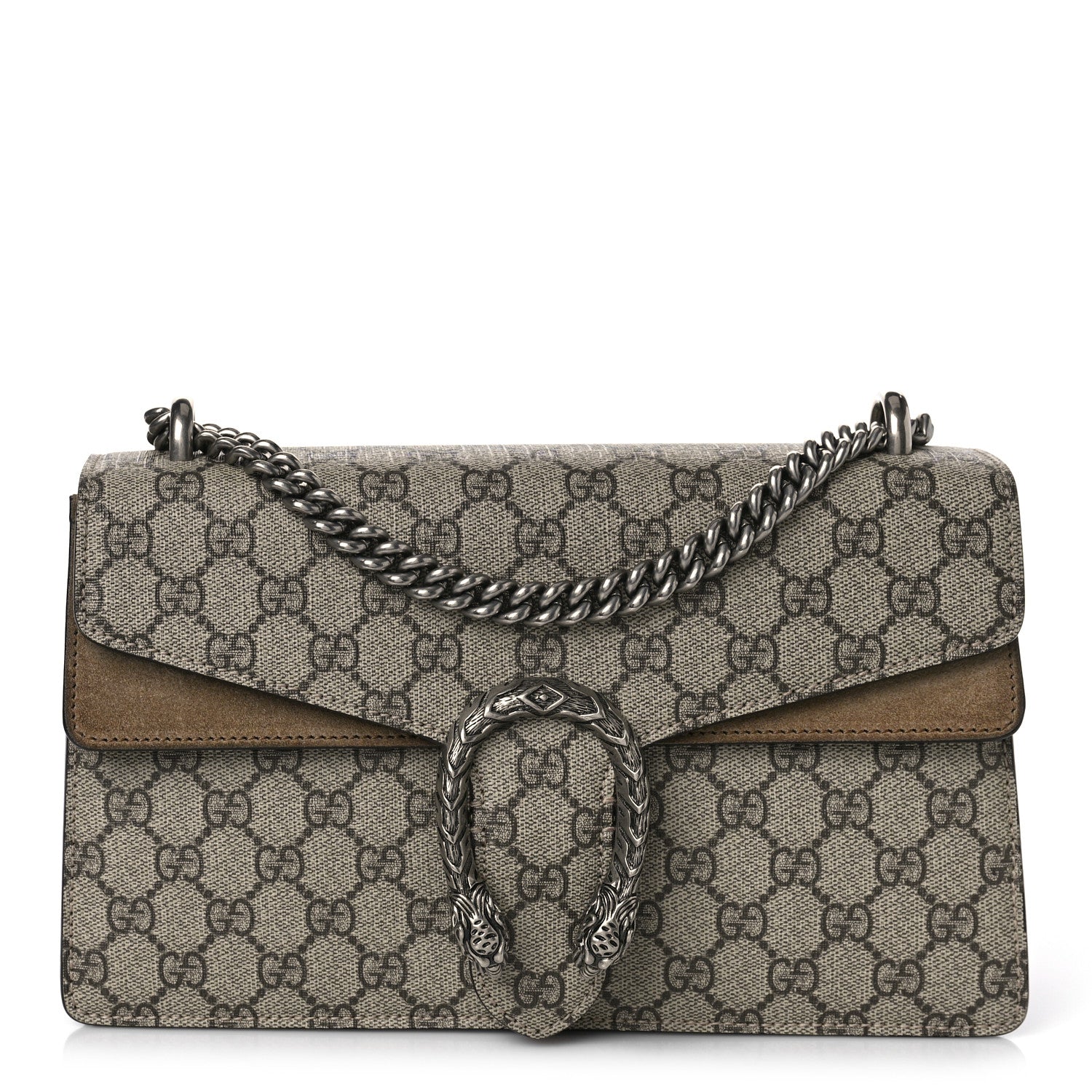Gucci GG Supreme Monogram Small Dionysus Shoulder Bag Taupe 1 of 9