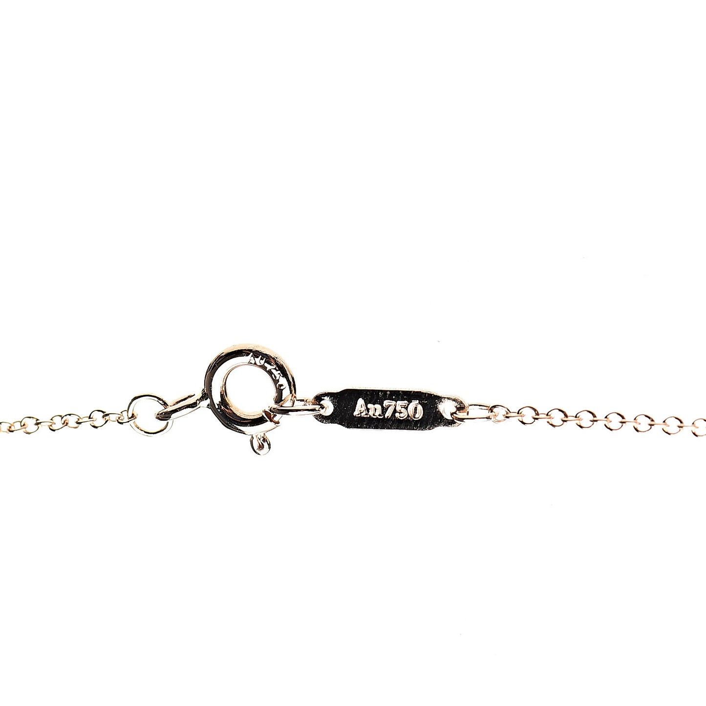 18K Rose Gold Modern Keys Open Round Key Pendant Necklace