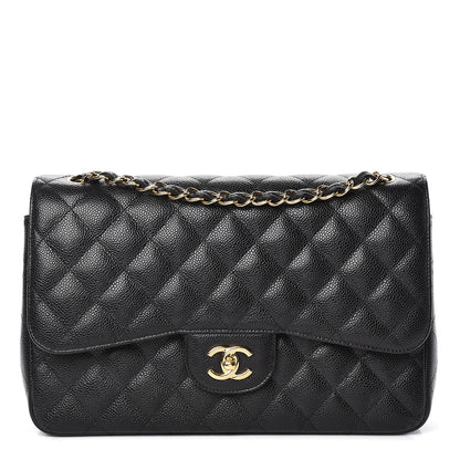 Chanel Caviar Quilted Jumbo Double Flap Black 1 of 10