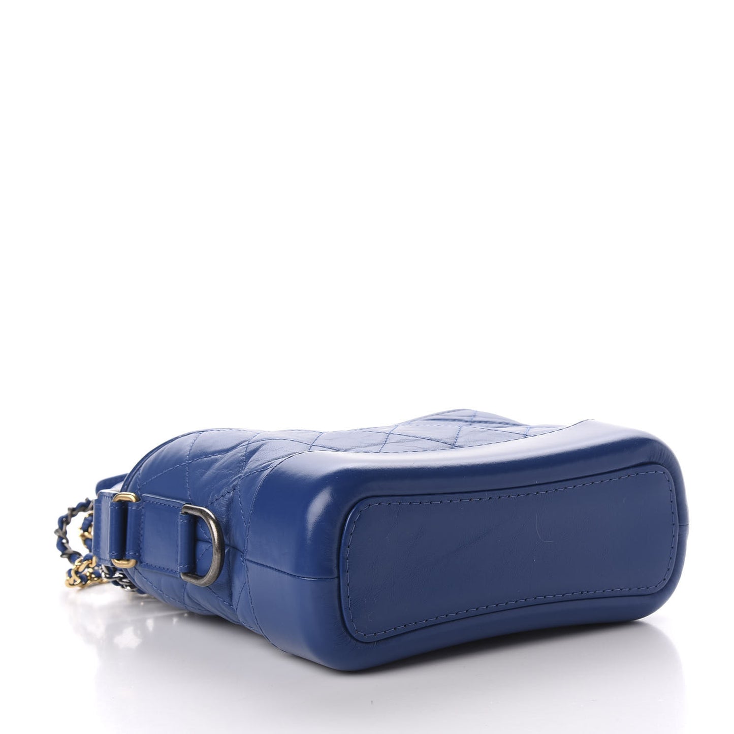 Aged Calfskin Quilted Small Gabrielle Hobo Blue