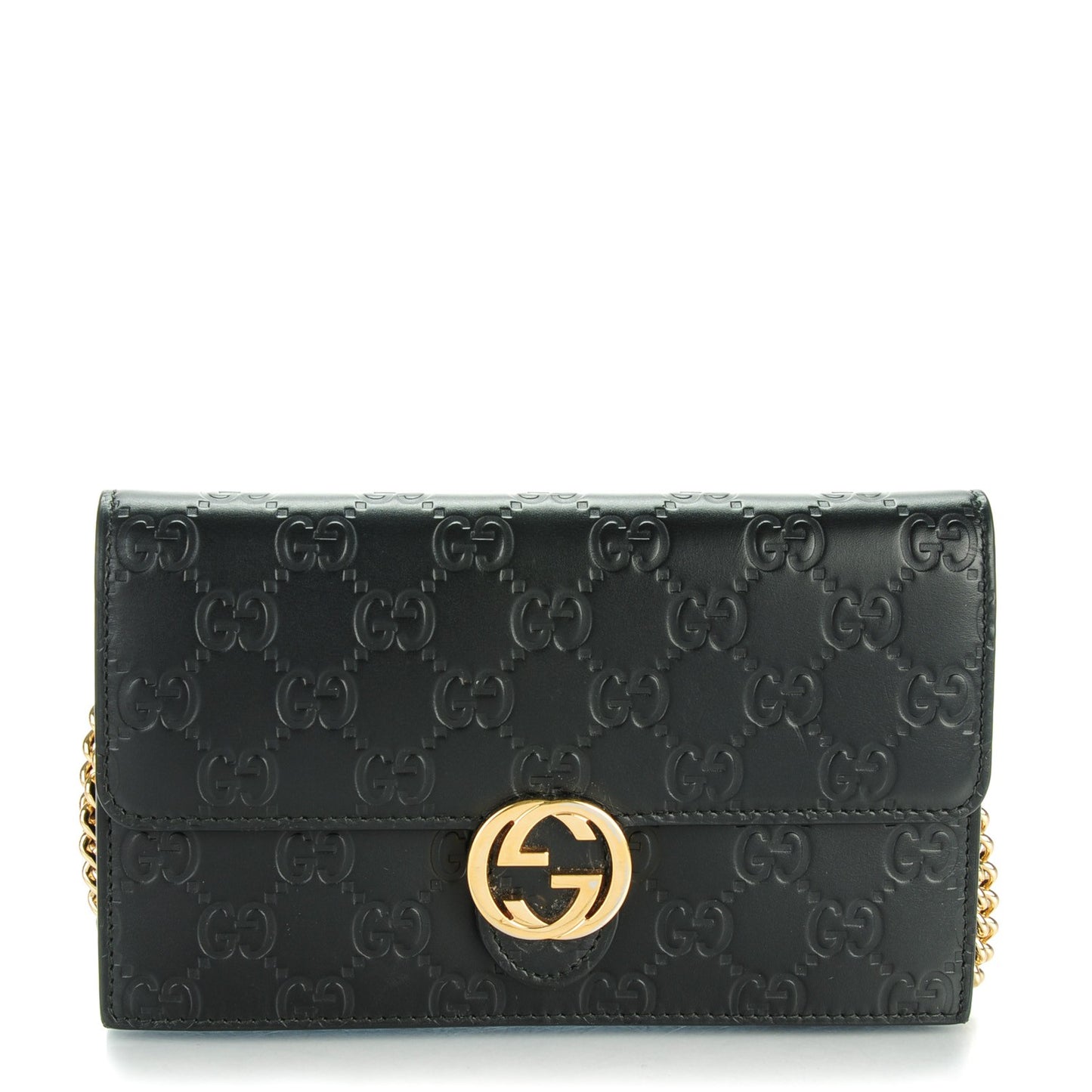 Guccissima Icon Chain Wallet Black