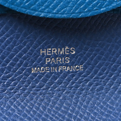 Hermes Epsom Verso Bastia Coin Purse Bleu France 6 of 8
