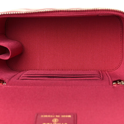 Chanel Lambskin Quilted Small Top Handle Vanity Case With Chain Dark Pink 7 of 10