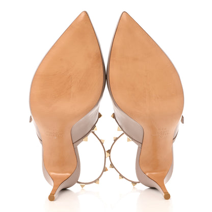 Valentino Garavani Calfskin Rockstud Hype T Strap 85mm Pumps 39.5 Poudre 5 of 12