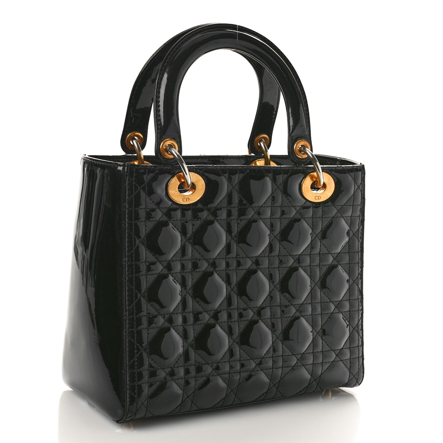 Christian Dior Patent Cannage Medium Lady Dior Black 2 of 8