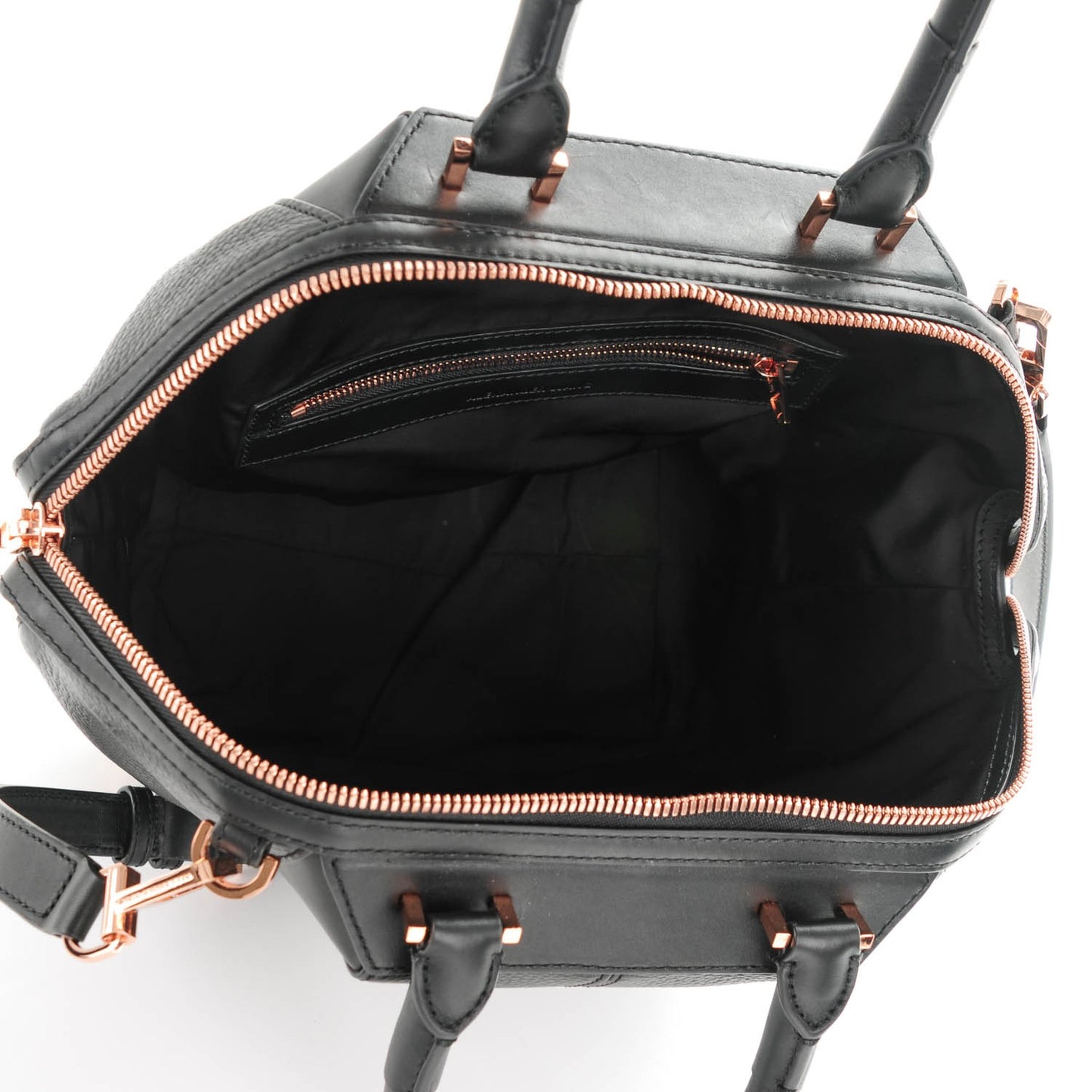Pebbled Calfskin Small Emile Soft Black Rose Gold Hardware