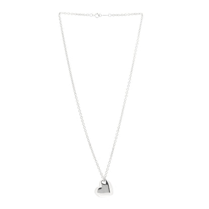 Tiffany Sterling Silver Puffed Heart Pendant Necklace 3 of 6