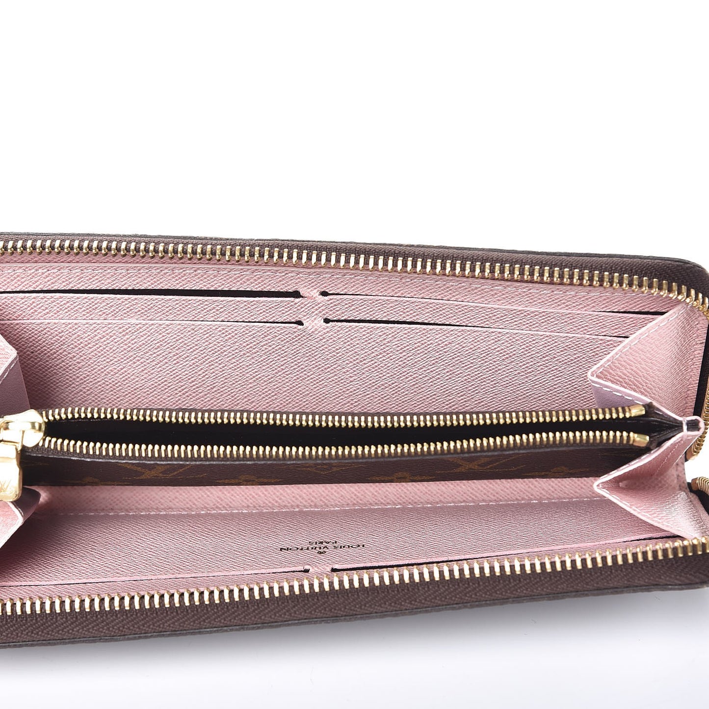 Monogram Clemence Wallet Rose Ballerine