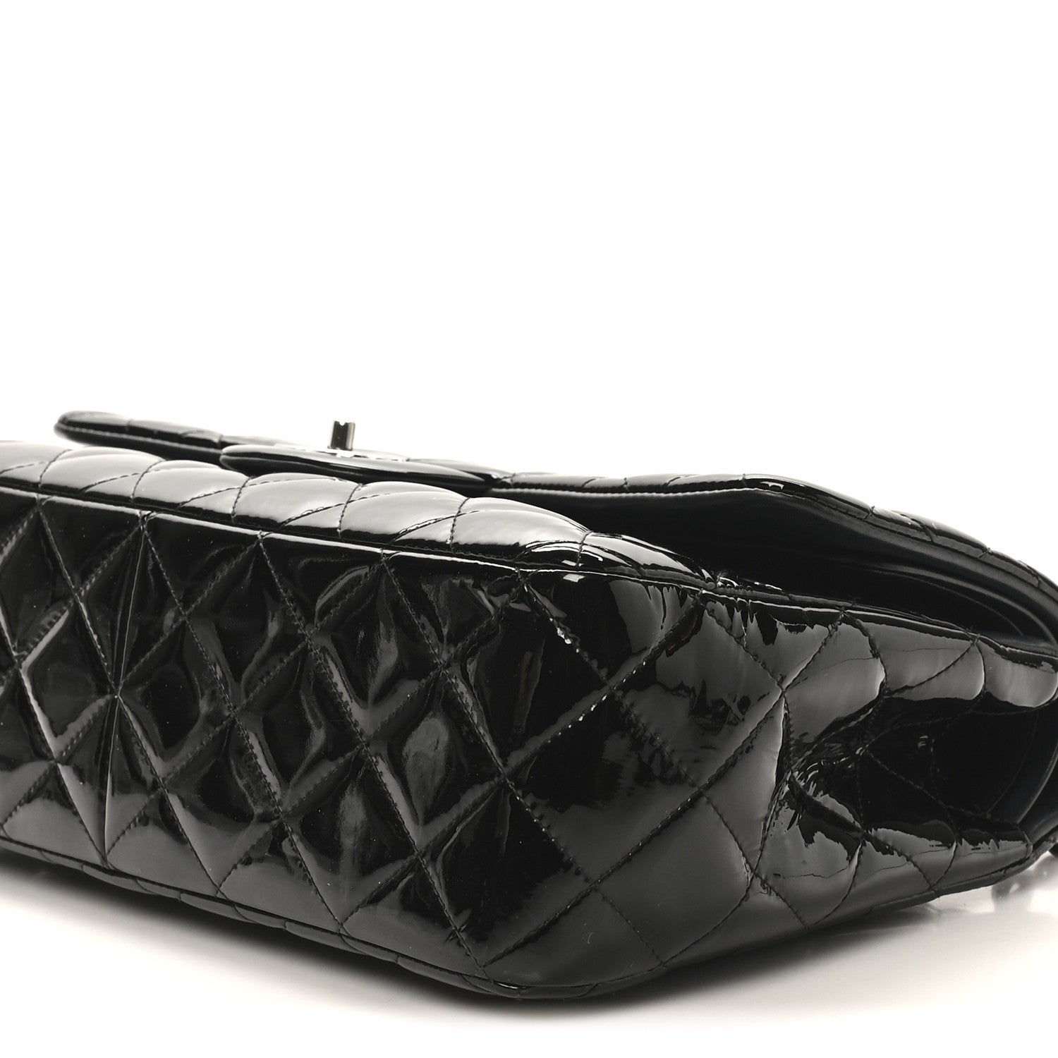 Chanel Patent Quilted Jumbo Double Flap Black 10 of 10
