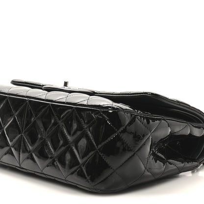 Chanel Patent Quilted Jumbo Double Flap Black 10 of 10