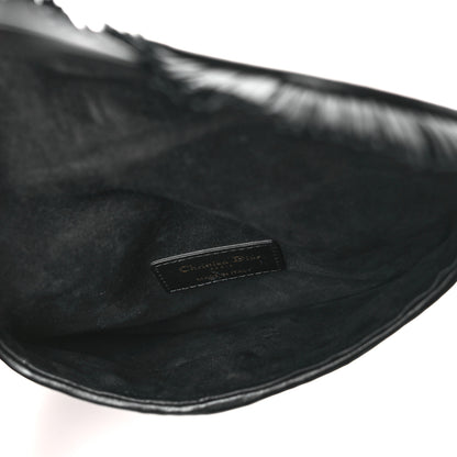 Christian Dior Calfskin Braided Saddle Belt Bag Black 5 of 10