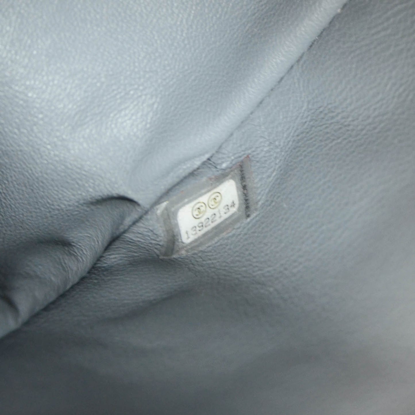 Patent Quilted Jumbo Flap Bag Grey