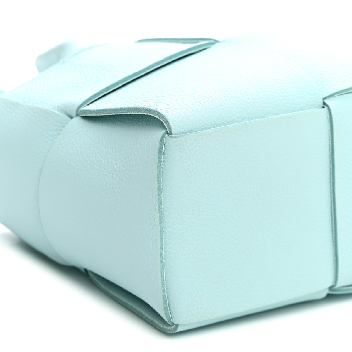 Grained Calfskin Maxi Intrecciato Mini Arco Tote Pale Blue