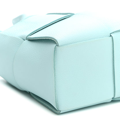 Bottega Veneta Grained Calfskin Maxi Intrecciato Mini Arco Tote Pale Blue 9 of 10