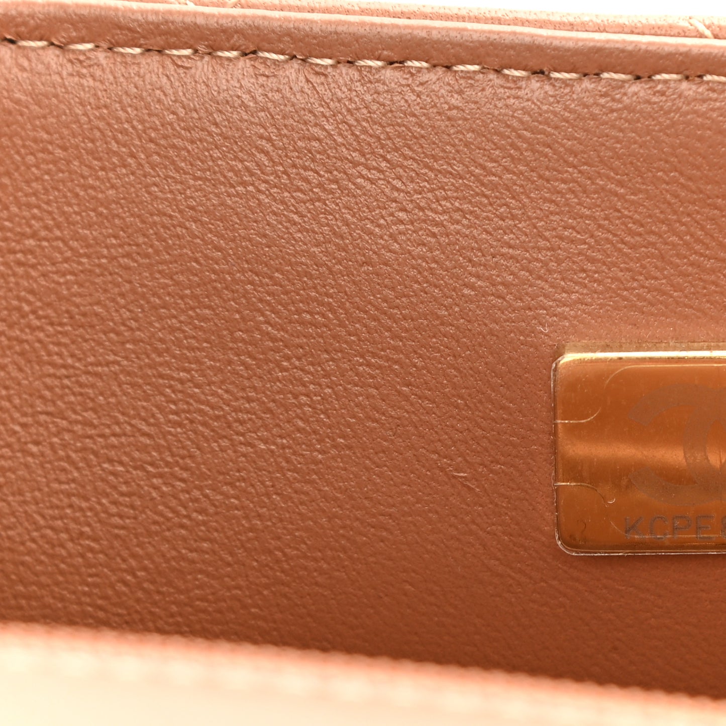 Lambskin Quilted Mini Square Flap Brown