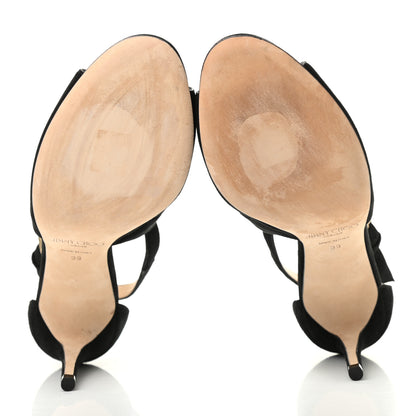 Jimmy Choo Suede Emily 100 Sandal 39 Black 5 of 8